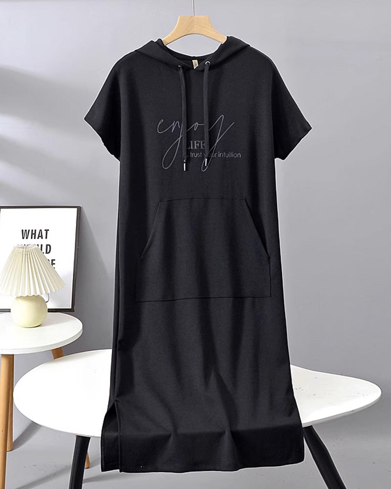 Saskia™ | Kobieca Casual Sukienka z Kapturem