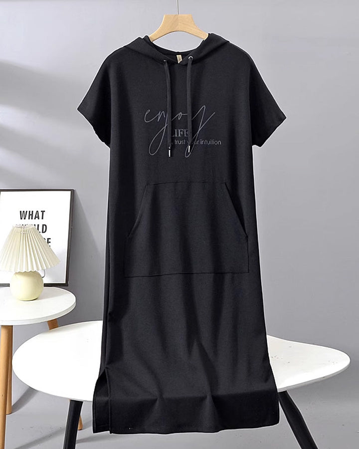 Saskia™ | Kobieca Casual Sukienka z Kapturem