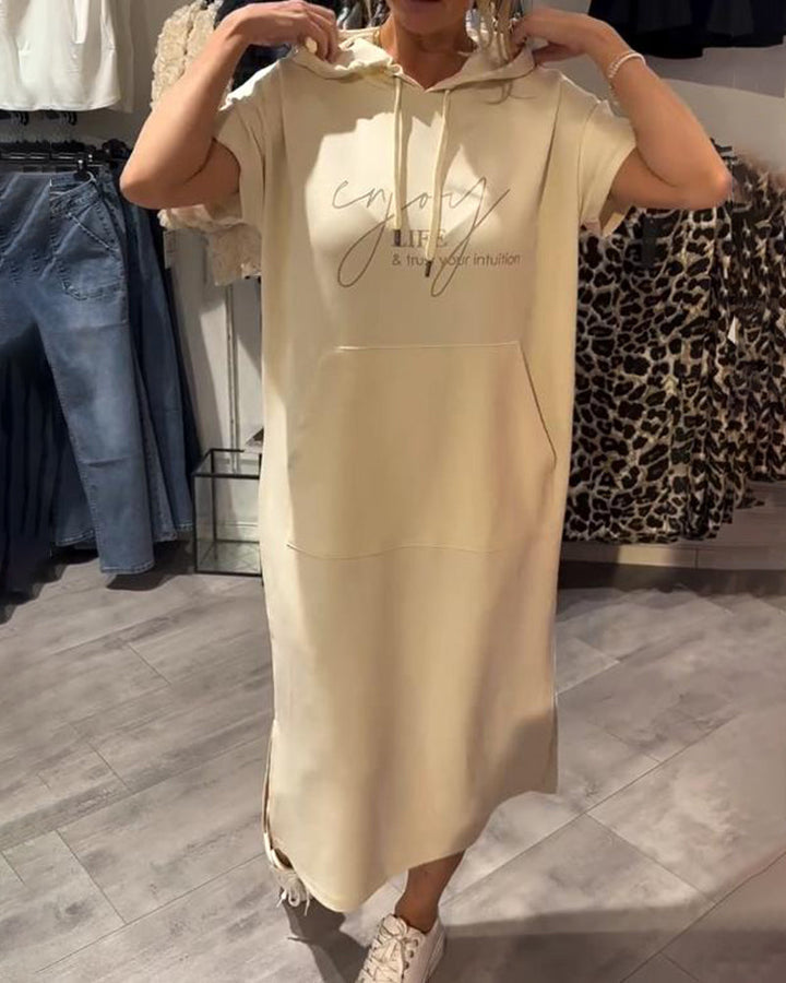 Saskia™ | Kobieca Casual Sukienka z Kapturem