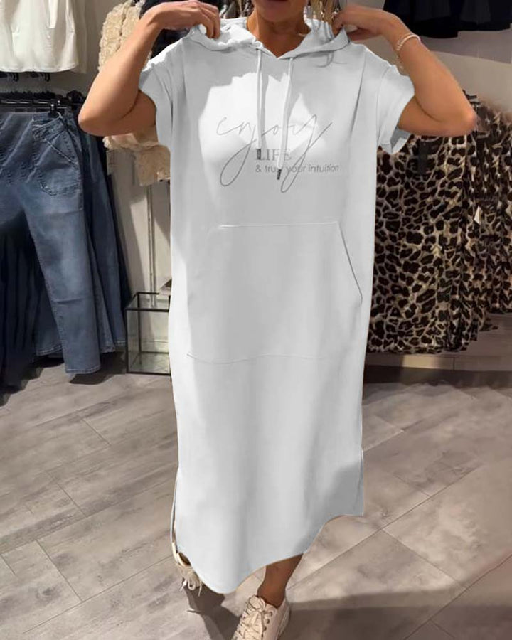 Saskia™ | Kobieca Casual Sukienka z Kapturem