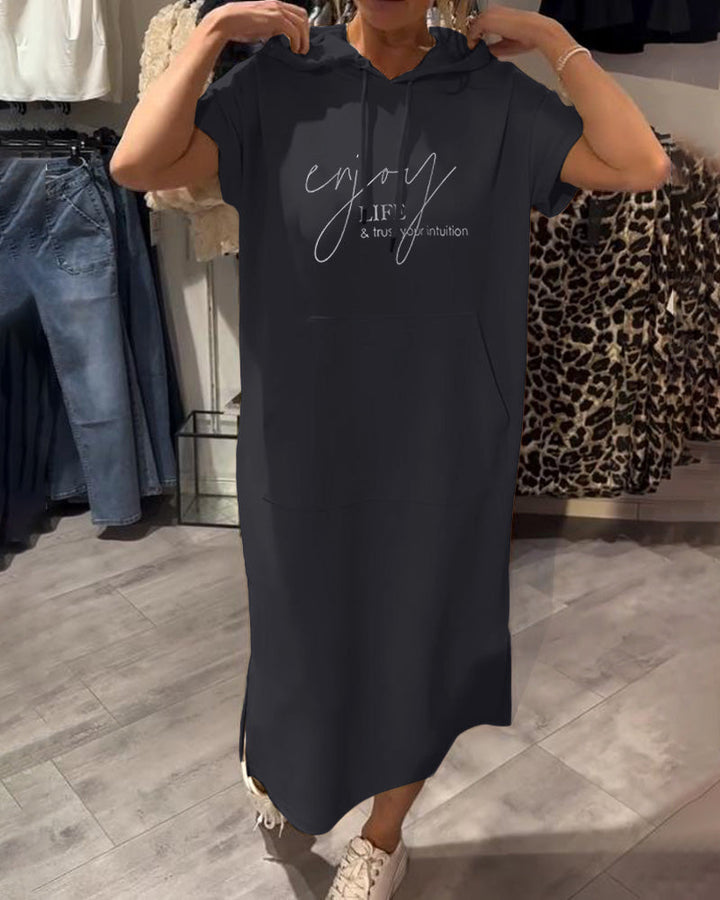 Saskia™ | Kobieca Casual Sukienka z Kapturem