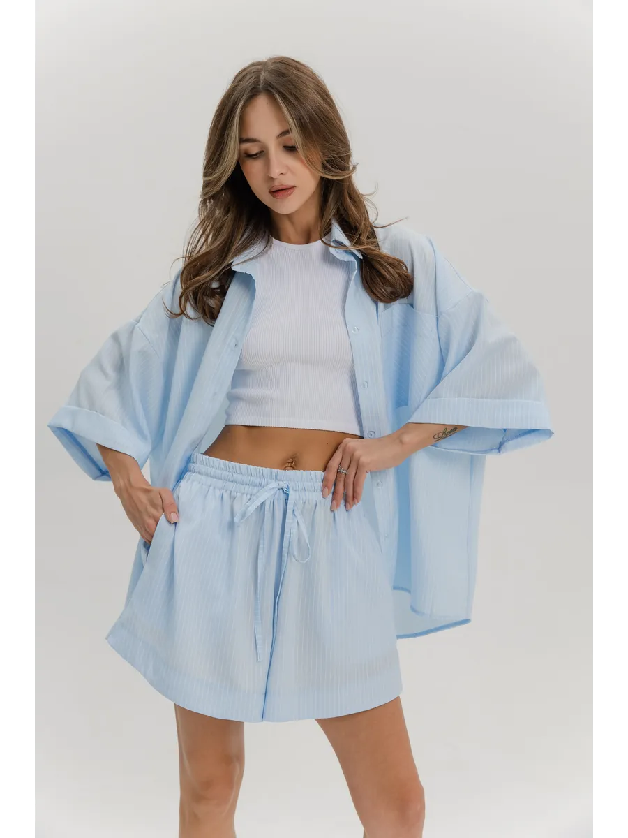 Aurelia™ | Damski Letni Komplet Oversize z Szortami