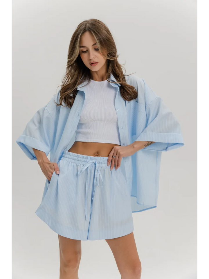 Aurelia™ | Damski Letni Komplet Oversize z Szortami