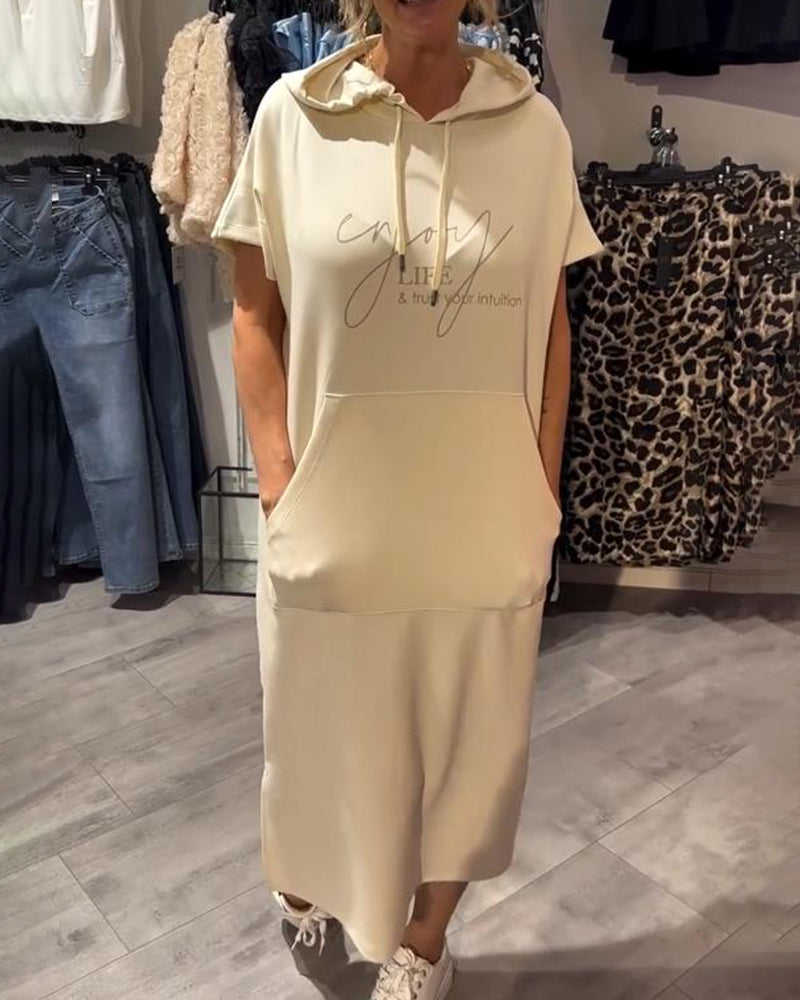 Saskia™ | Kobieca Casual Sukienka z Kapturem