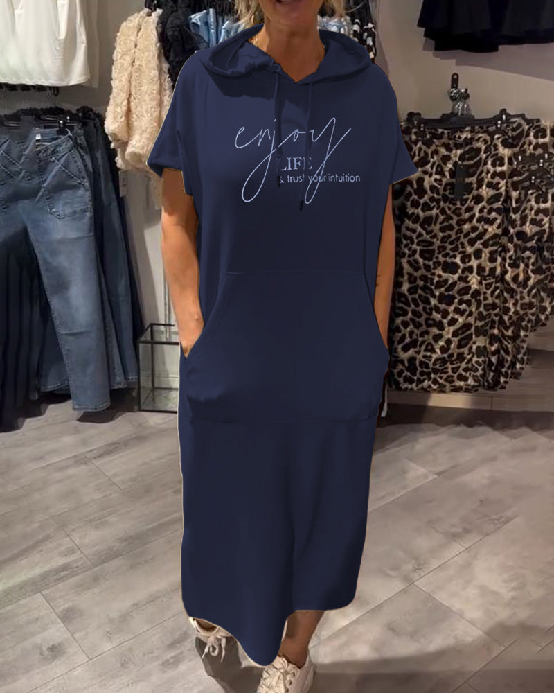 Saskia™ | Kobieca Casual Sukienka z Kapturem
