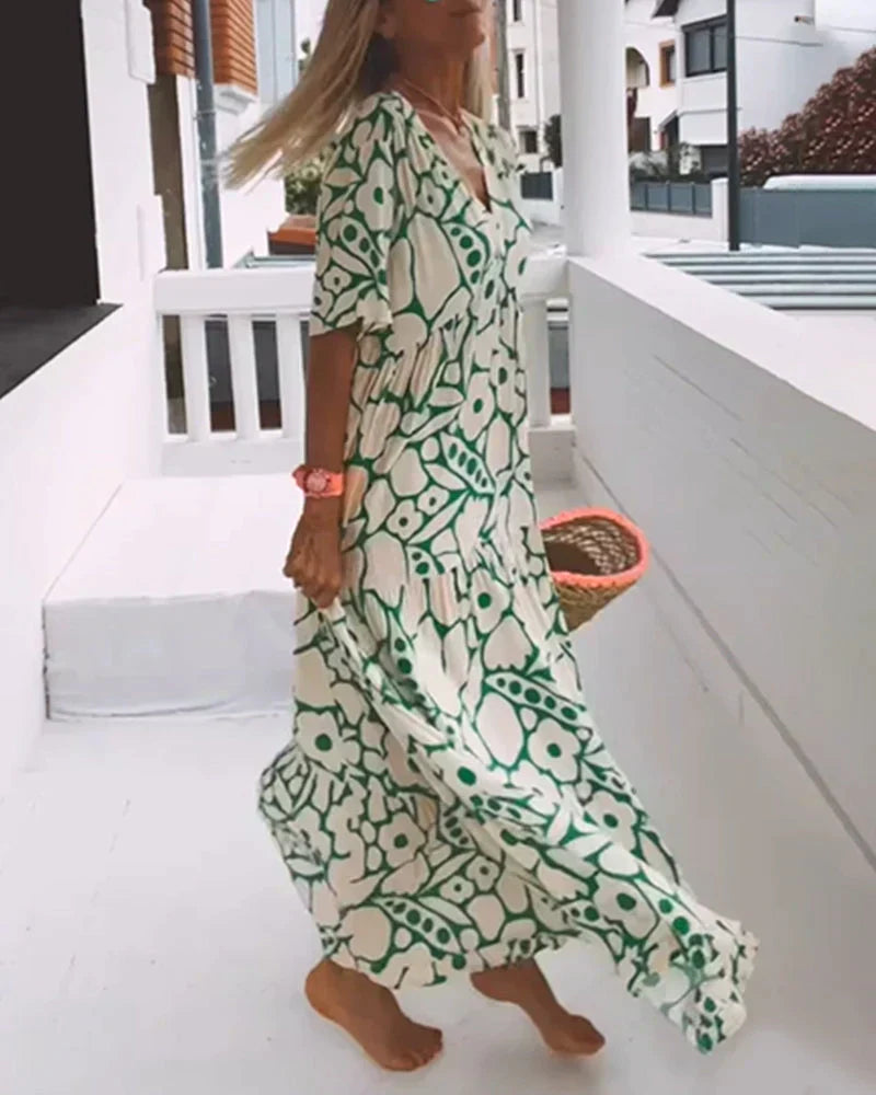 Christine™ | Letnia Sukienka Maxi z Luźnym Krojem