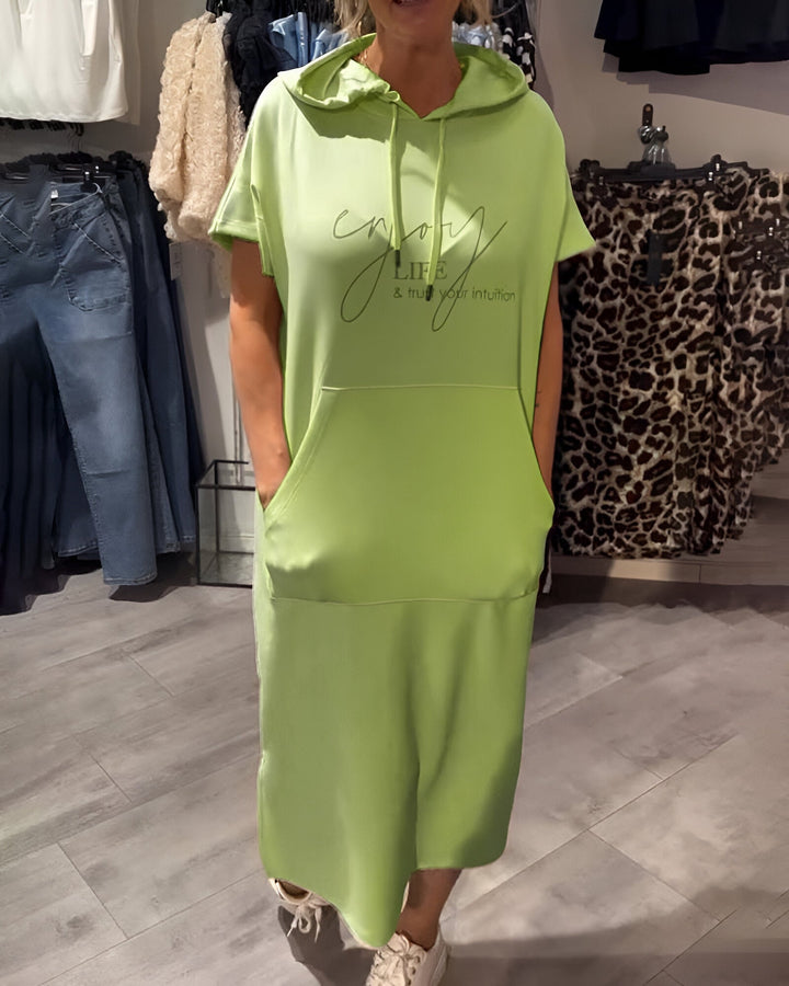 Saskia™ | Kobieca Casual Sukienka z Kapturem