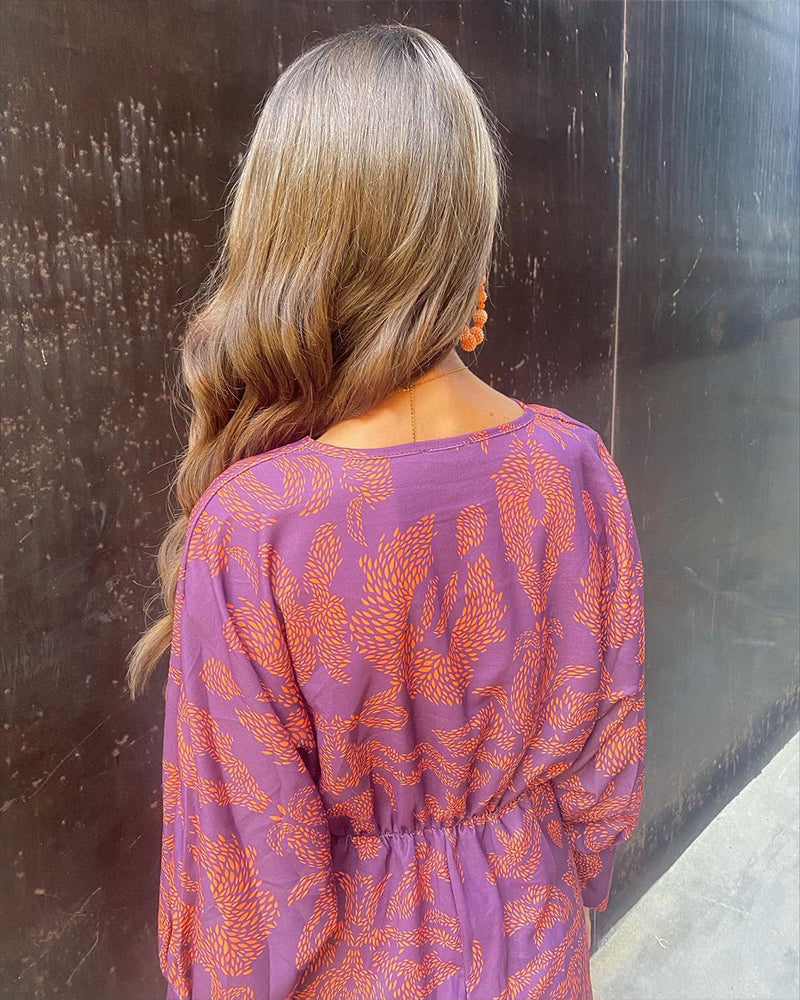 Leya™ | Elegancka sukienka z nadrukiem