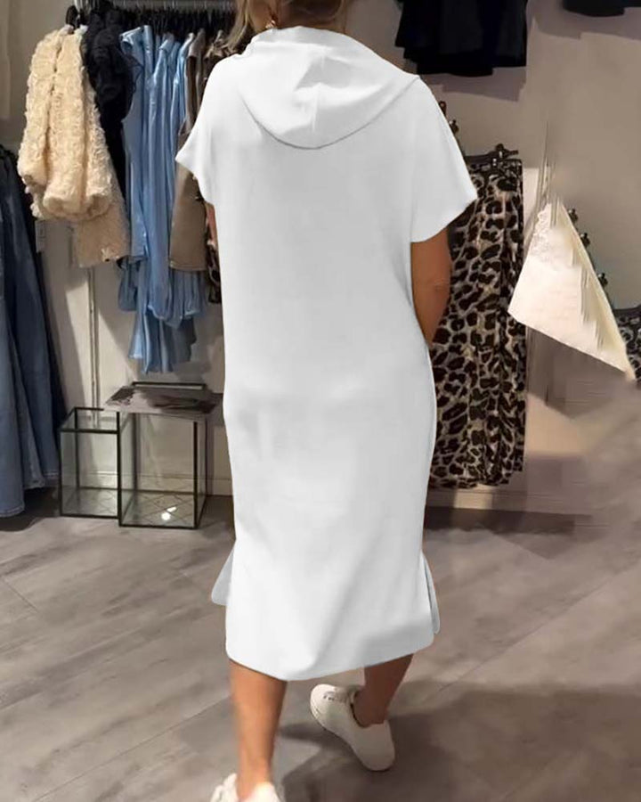 Saskia™ | Kobieca Casual Sukienka z Kapturem