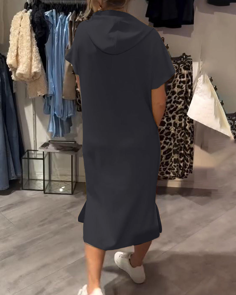 Saskia™ | Kobieca Casual Sukienka z Kapturem