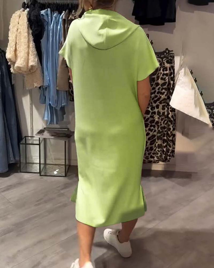 Saskia™ | Kobieca Casual Sukienka z Kapturem