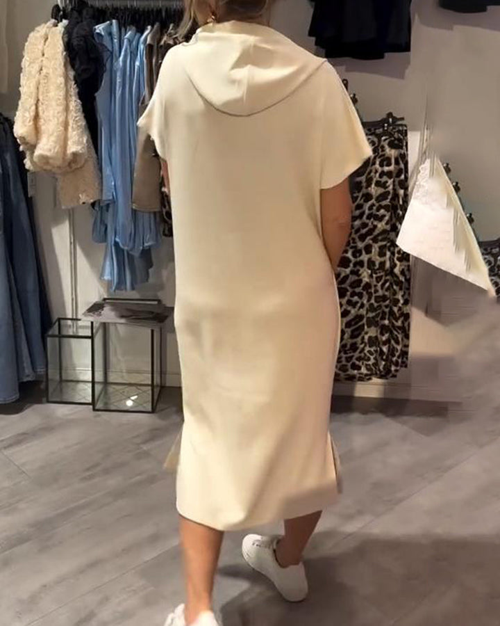 Saskia™ | Kobieca Casual Sukienka z Kapturem