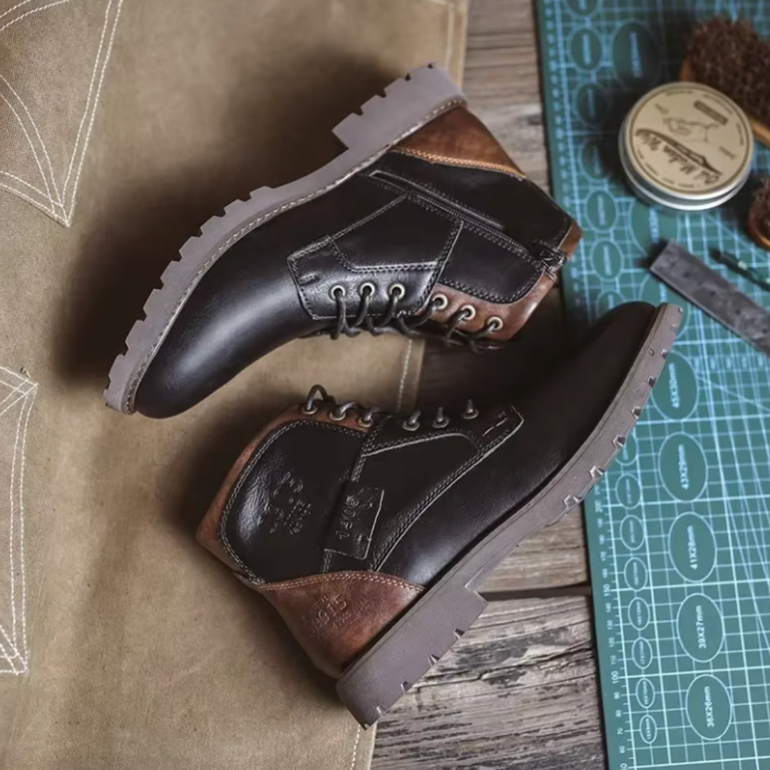 Aaron™ | Męskie Botki z Vintage Skóry