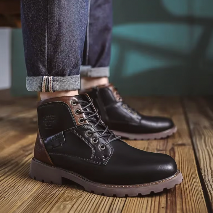 Aaron™ | Męskie Botki z Vintage Skóry