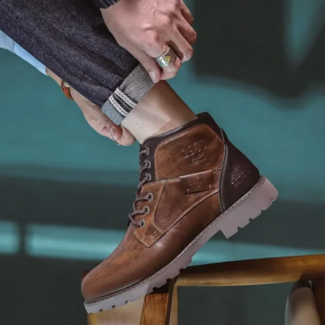 Aaron™ | Męskie Botki z Vintage Skóry