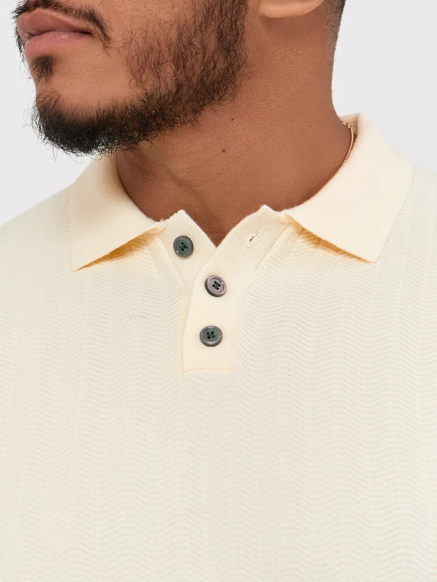 Ronald™ | Sweter Polo z Długim Rękawem