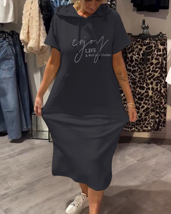 Saskia™ | Kobieca Casual Sukienka z Kapturem