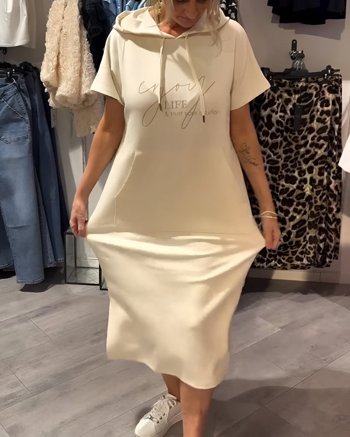 Saskia™ | Kobieca Casual Sukienka z Kapturem