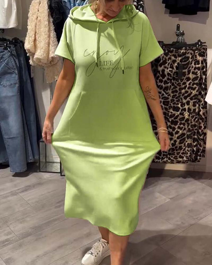 Saskia™ | Kobieca Casual Sukienka z Kapturem