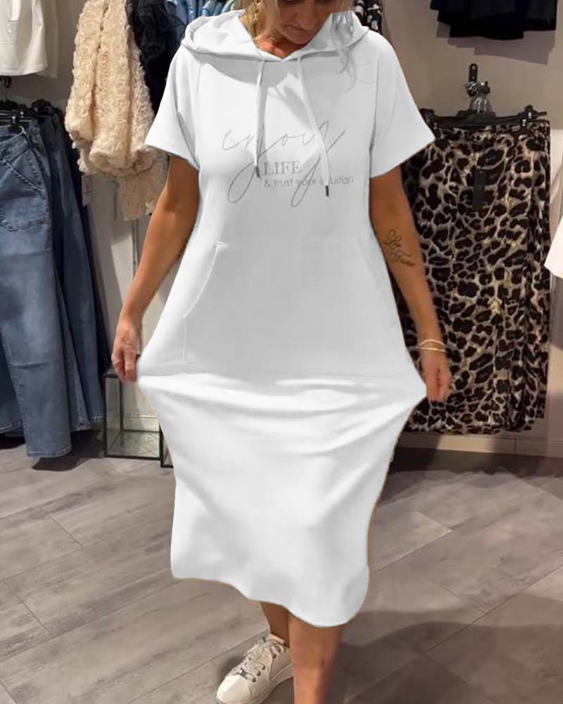 Saskia™ | Kobieca Casual Sukienka z Kapturem