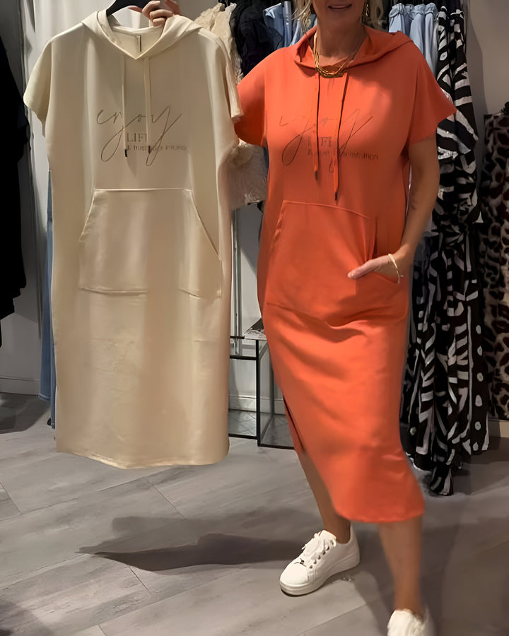 Saskia™ | Kobieca Casual Sukienka z Kapturem
