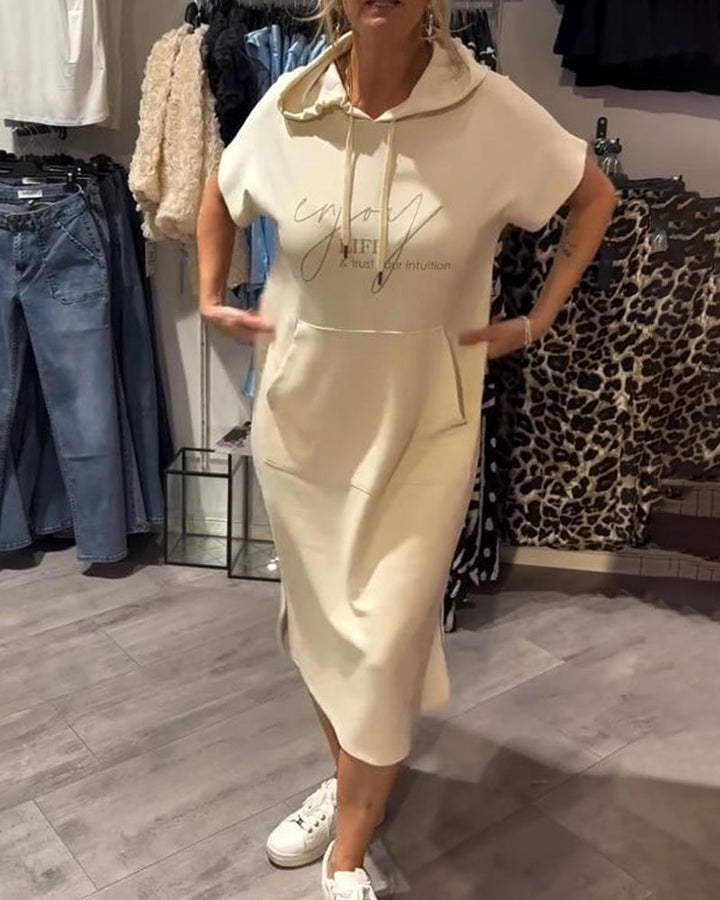 Saskia™ | Kobieca Casual Sukienka z Kapturem