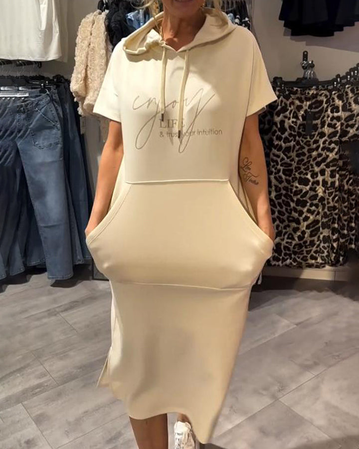 Saskia™ | Kobieca Casual Sukienka z Kapturem