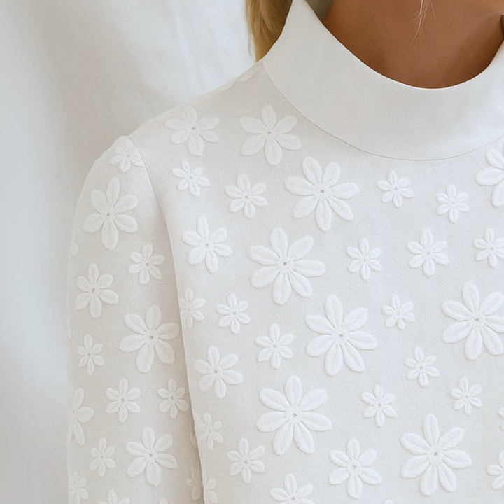 Irene™ | Elegancka lniana bluzka w kwiaty