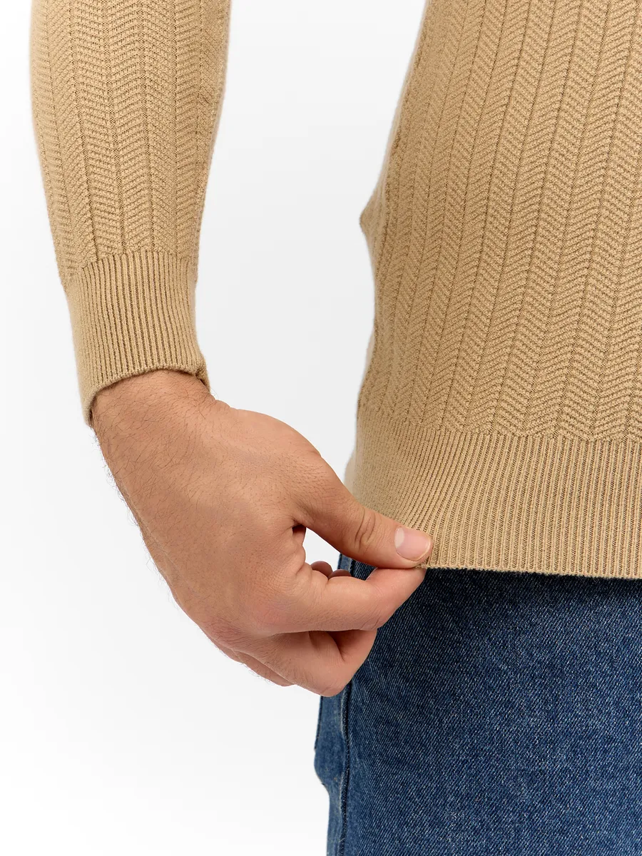Ronald™ | Sweter Polo z Długim Rękawem