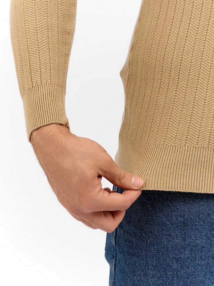 Ronald™ | Sweter Polo z Długim Rękawem