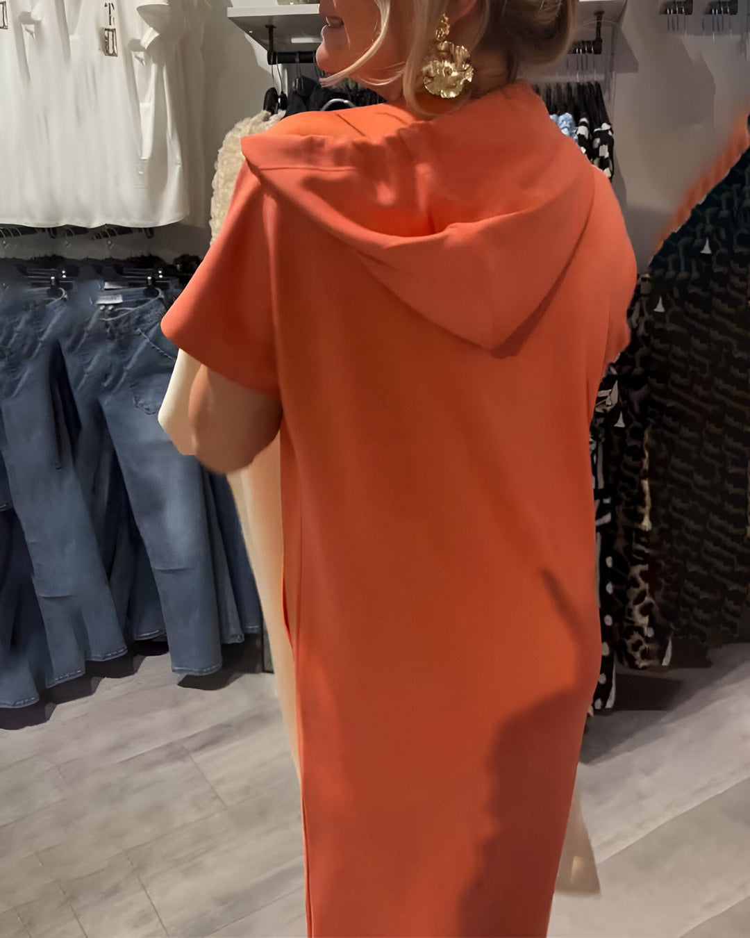 Saskia™ | Kobieca Casual Sukienka z Kapturem