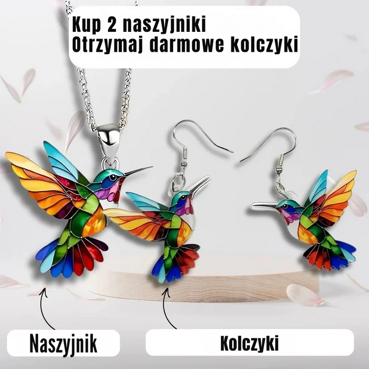Aurea™ | Naszyjnik z wzorem w kształcie kolibra