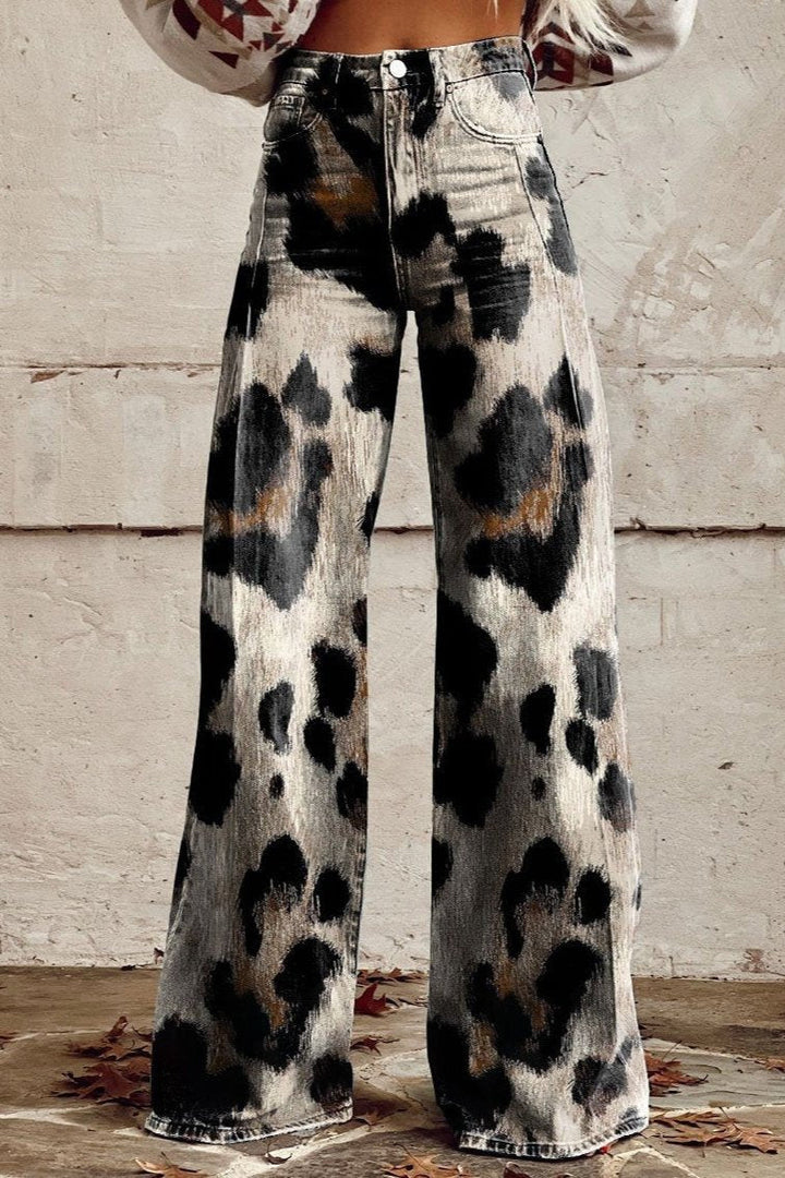 Cheetah™ | Eleganckie spodnie boho vintage z nadrukiem
