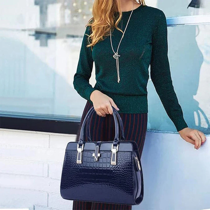 CrocoGlam™ | Damska Elegancka Torebka z Motywem Krokodyla