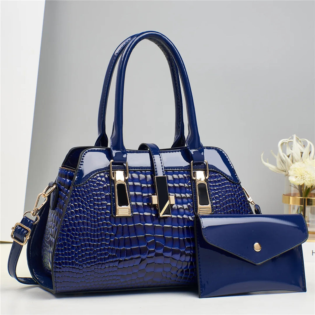 CrocoGlam™ | Damska Elegancka Torebka z Motywem Krokodyla