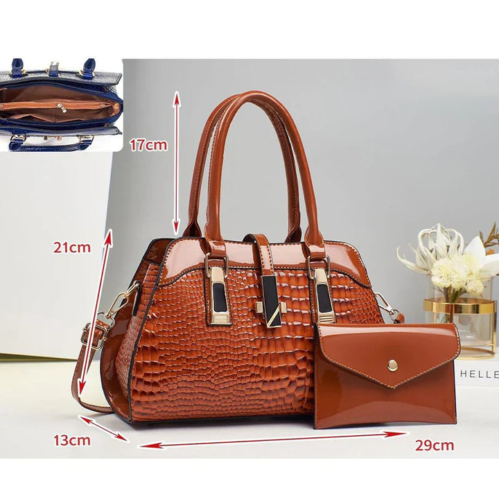 CrocoGlam™ | Damska Elegancka Torebka z Motywem Krokodyla