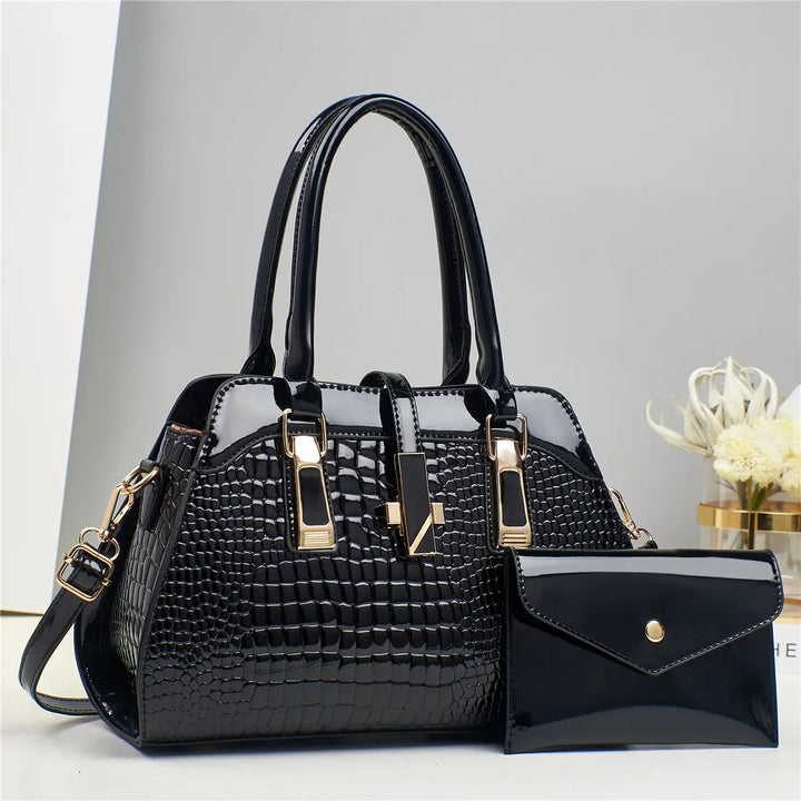 CrocoGlam™ | Damska Elegancka Torebka z Motywem Krokodyla