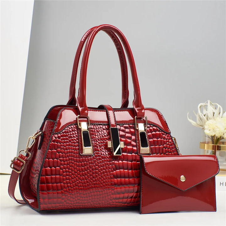 CrocoGlam™ | Damska Elegancka Torebka z Motywem Krokodyla