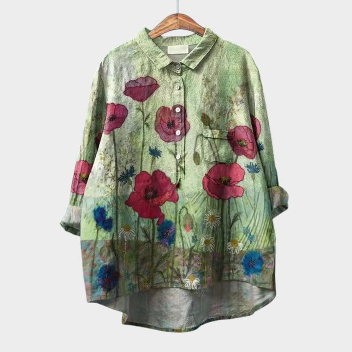 Sofia™ | Koszula Oversize w Kwiatowy Wzór
