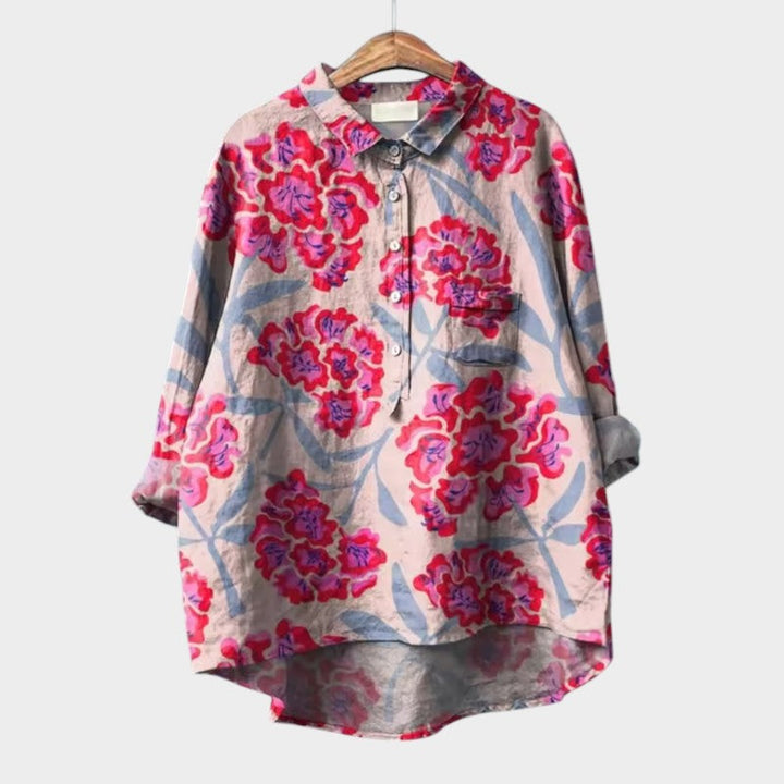 Sofia™ | Koszula Oversize w Kwiatowy Wzór