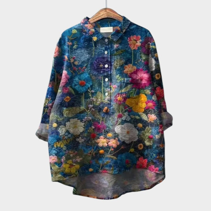 Sofia™ | Koszula Oversize w Kwiatowy Wzór
