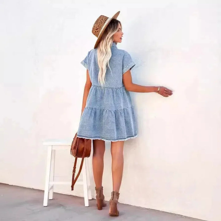 Novo™ | Sukienka jeansowa w stylu casual vintage