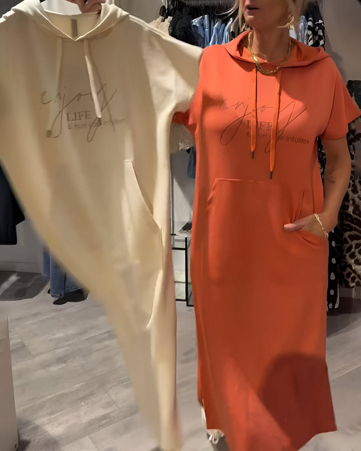 Saskia™ | Kobieca Casual Sukienka z Kapturem