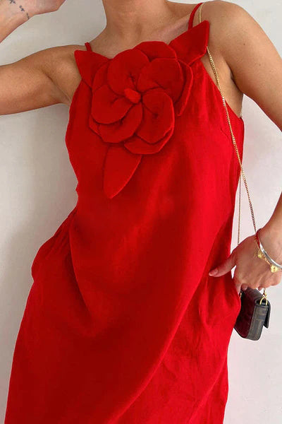 Elara™ | Elegancka Haftowana Sukienka Maxi
