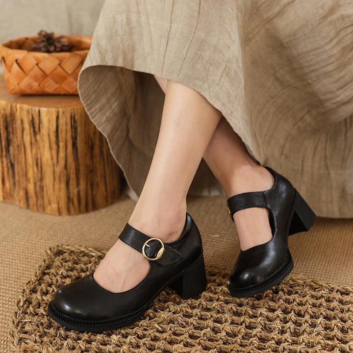Agnes™ | Skórzane Mary Janes dla Kobiet