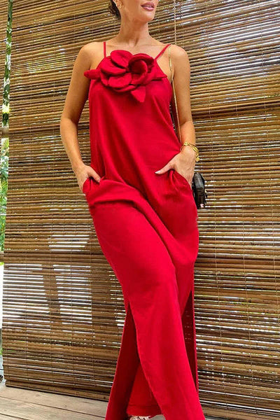Elara™ | Elegancka Haftowana Sukienka Maxi