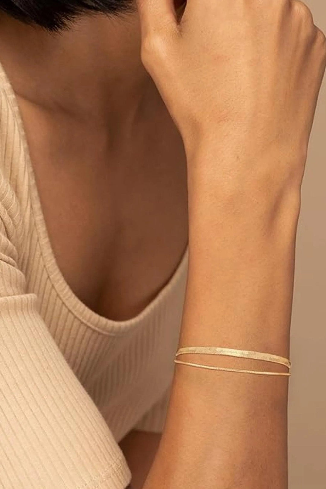 Aveline™ | Wodoodporny Bransoletka Herringbone Double