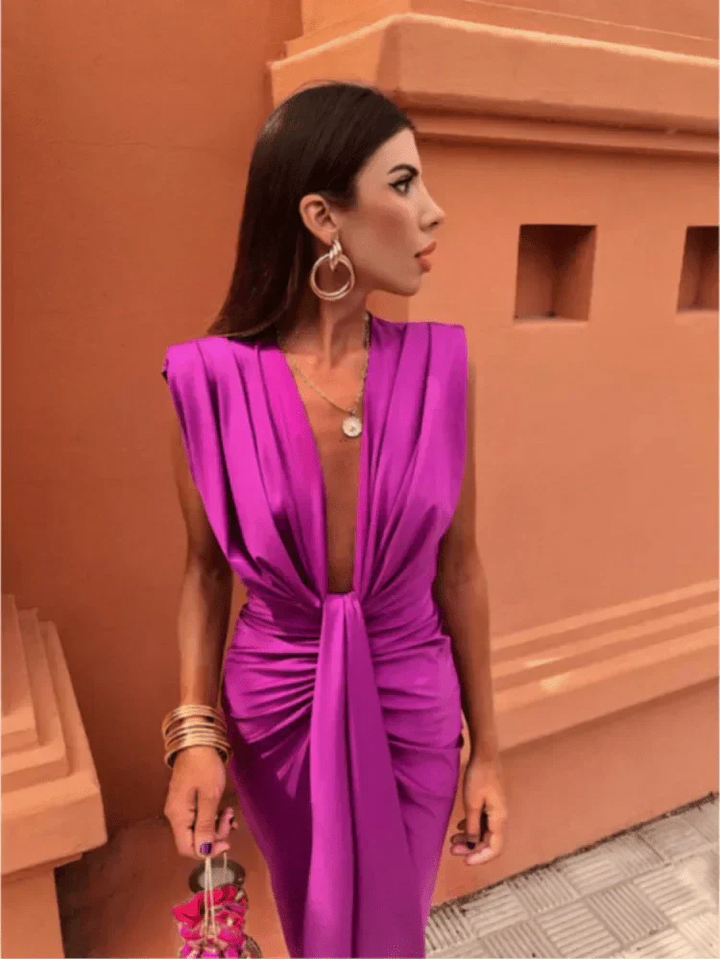 Cordelia™ | Elegancka sukienka z drapowaniem