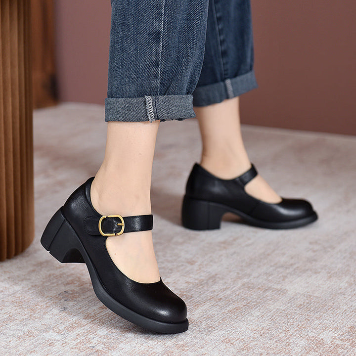 Agnes™ | Skórzane Mary Janes dla Kobiet