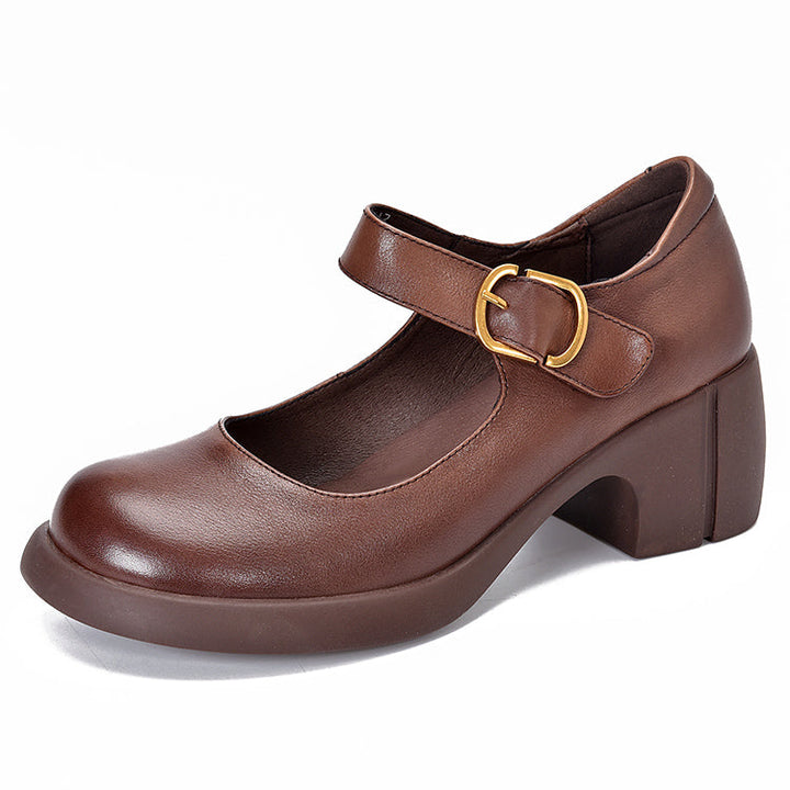 Agnes™ | Skórzane Mary Janes dla Kobiet